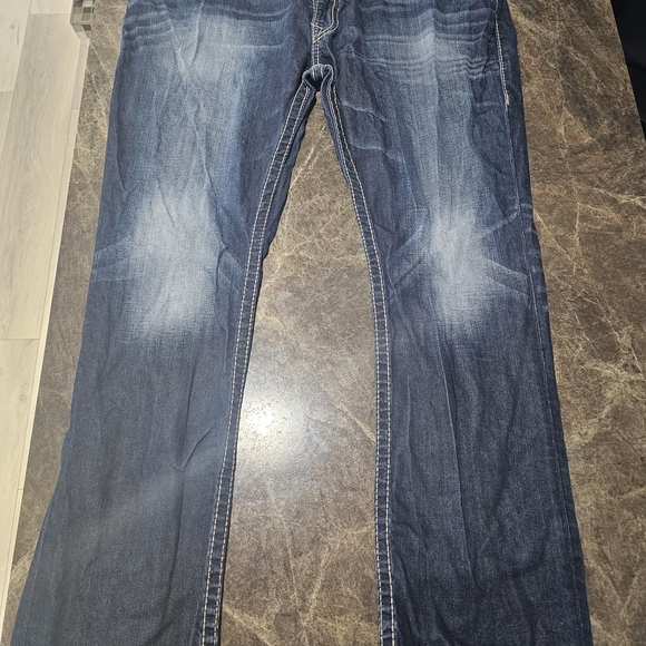 True Religion Dark Blue Straight Jeans - Picture 1 of 7